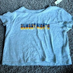 Gray crop top/baby shirt